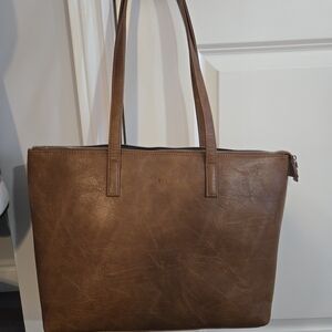 Brown Leather Tote Bag